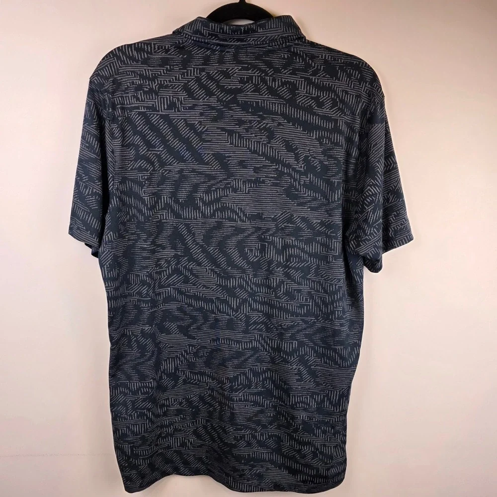 Nike Golf Dri-FIT Standard Fit Polo Shirt Men's Medium Gray Geometric Pattern